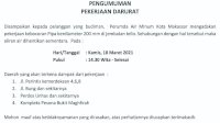 PDAM Makassar Kembali Perbaiki Pipa Bocor, Ini Lokasinya