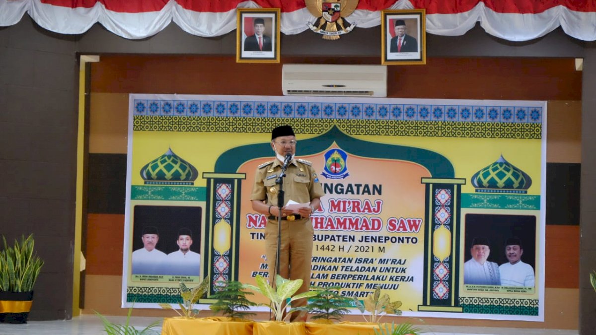 Pemkab Jeneponto Peringati Isra Mi’raj, Ini Pesan Bupati Iksan Iskandar