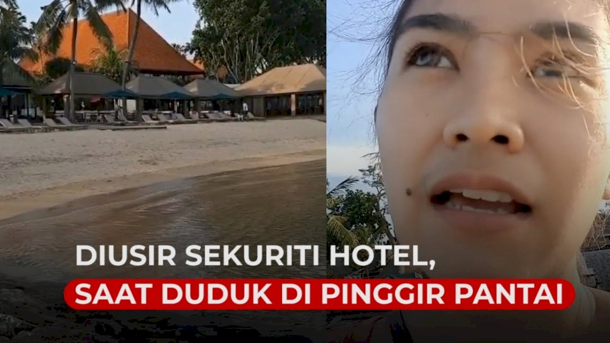 VIDEO: Lagi Duduk di Pinggir Pantai,  Warga dan Anaknya Diusir Petugas Hotel