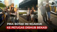VIDEO: Tak Terima Ada Rambu Jalan, Pria Ini Ngamuk ke Petugas Dishub