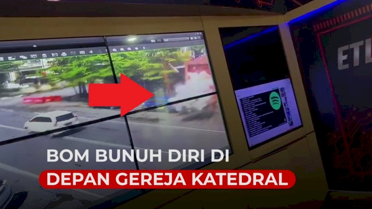 VIDEO: Detik-detik Bom Bunuh Diri di Depan Gereja Katedral Makassar
