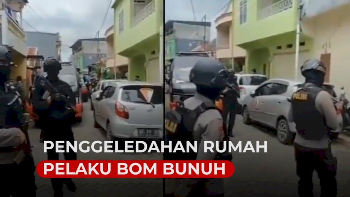VIDEO: Penggeledahan Rumah Pelaku Bom Bunuh Diri di Gereja Katedral Makassar