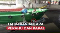 VIDEO: Detik-detik Tabrakan Kapal Nelayan dan Perahu Kecil