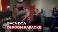 VIDEO: Baca Doa di Room Karaoke, Miras dan Wanita Berpakaian Seksi Jadi Sorotan Netizen