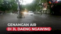 VIDEO: Jalan Depan Rujab Wakil Gubernur Sulsel Tergenang Air