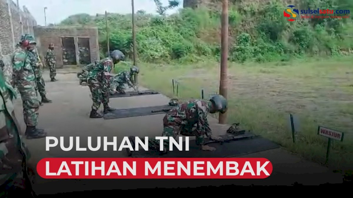 VIDEO: Asa Kemampuan, Puluhan Prajurit TNI Kodim 1425 Jeneponto Latihan Menembak