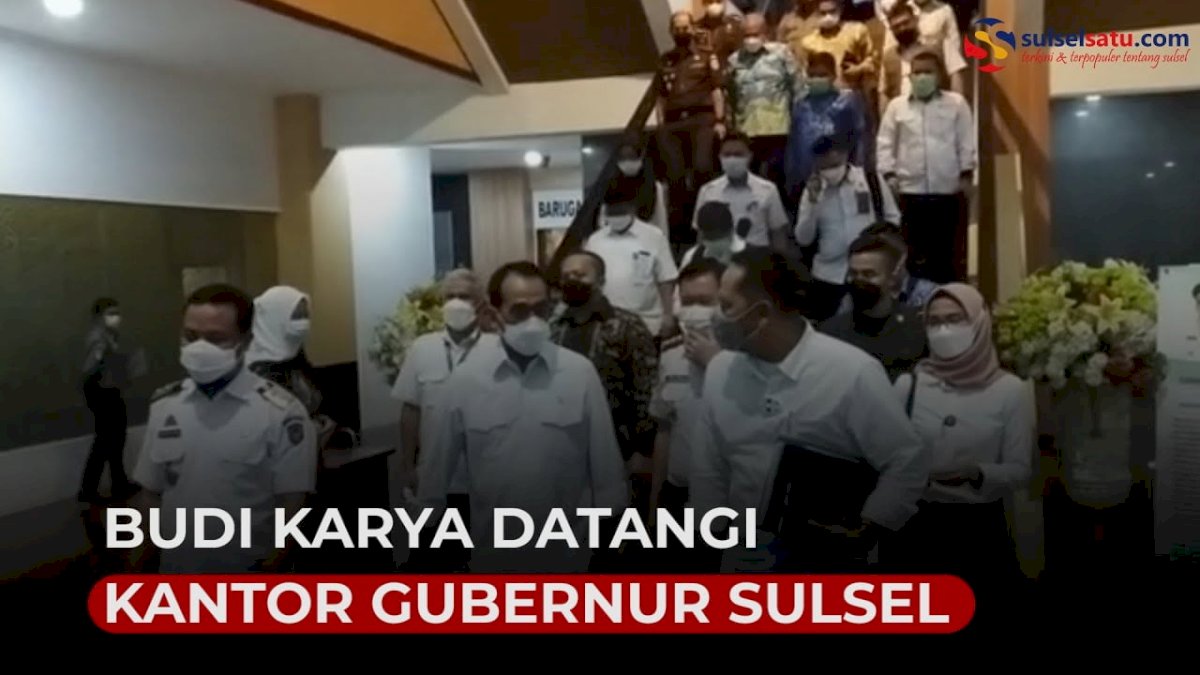 VIDEO: Menhub Budi Karya Datangi Kantor Gubernur Sulsel Bahas Progres Pembangunan Kereta Api