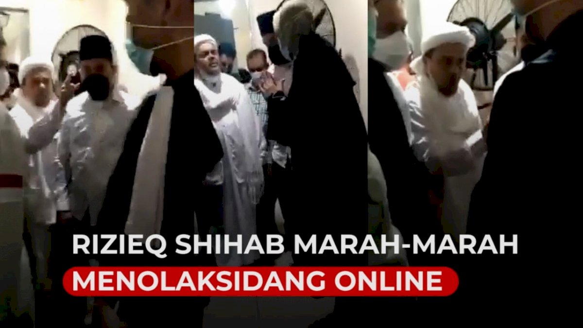 VIDEO: Rizieq Shihab Marah-marah dan Menolak Hadir Sidang Online