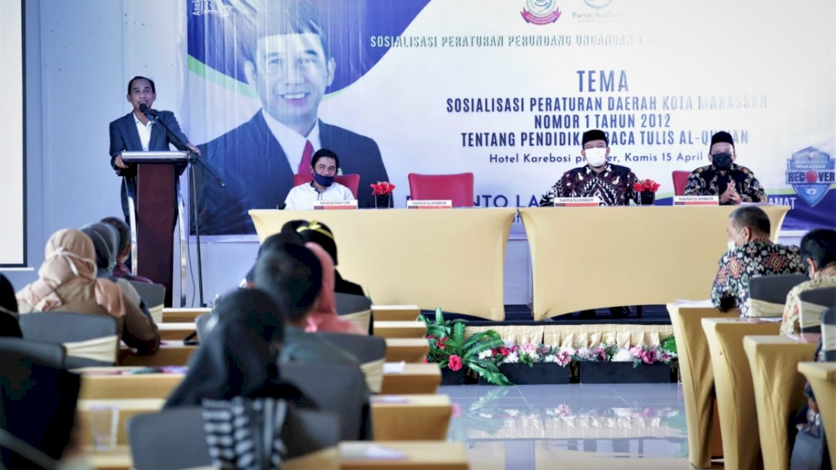 Tingkatkan Pemahaman dan Kemampuan, Ketua DPRD Makassar Sosialisasi Perda Baca Tulis Al-Qur’an