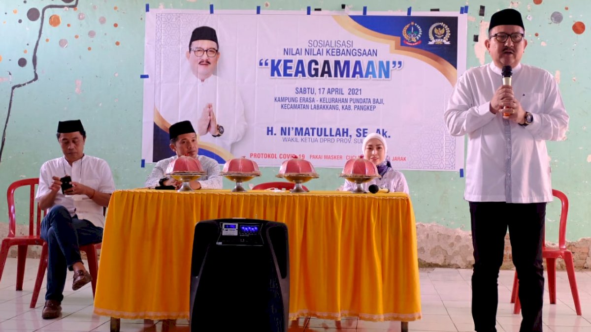 Ni’matullah Ajak Warga Pangkep Jaga Silaturahmi Saat Sosialisasi Kebangsaan