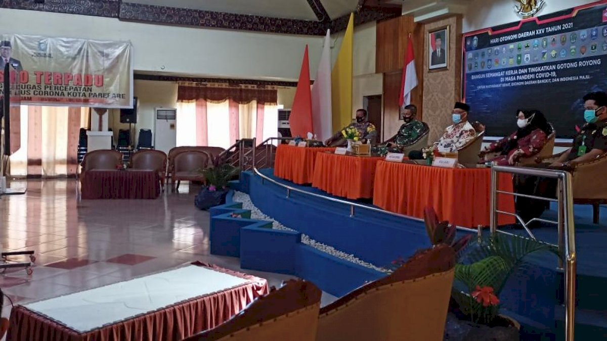 Wawali dan Forkopimda Parepare Ikuti Peringatan Hari Otonomi Daerah ke-25
