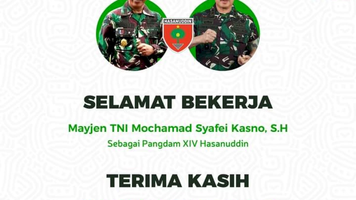 Pangdam XIV Hasanuddin Berganti, Pemkot Parepare Siap Bersinergi
