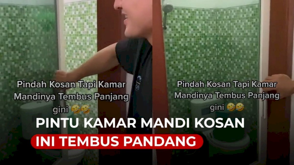 VIDEO: Viral, Pintu Kamar Mandi Kosan Ini Tembus Pandang, Netizen: Kamar Mandi Romantis