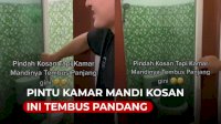 VIDEO: Viral, Pintu Kamar Mandi Kosan Ini Tembus Pandang, Netizen: Kamar Mandi Romantis