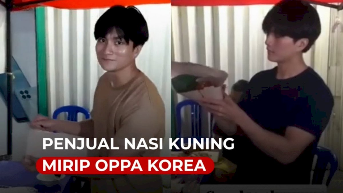 VIDEO: Penjual Nasi Kuning Ini Mirip Oppa Korea, Videonya Viral
