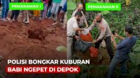 VIDEO: Polisi Bongkar Kuburan Babi Ngepet di Depok