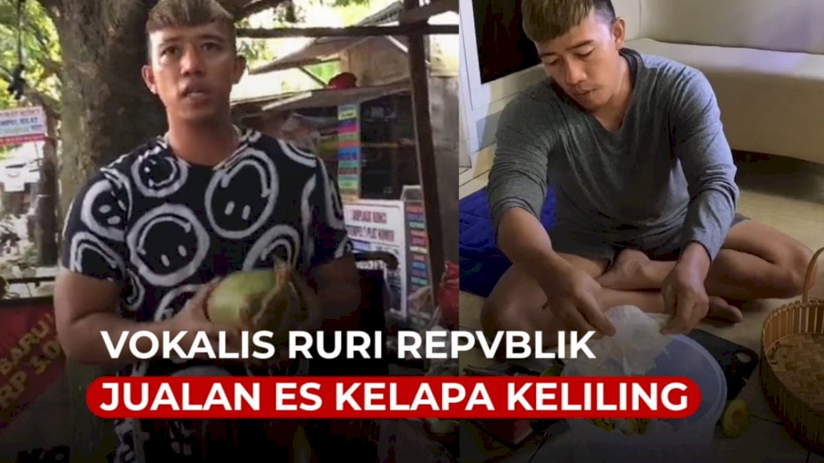 VIDEO: Vokalis Ruri Repvblik Jualan Es Kelapa Keliling, Netizen: Sudah Nggak Laku Ngeband
