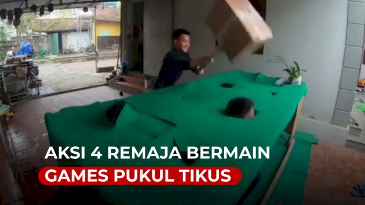 VIDEO: Bikin Ngakak, Aksi 5 Remaja Bermain Games Pukul Tikus