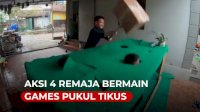 VIDEO: Bikin Ngakak, Aksi 5 Remaja Bermain Games Pukul Tikus