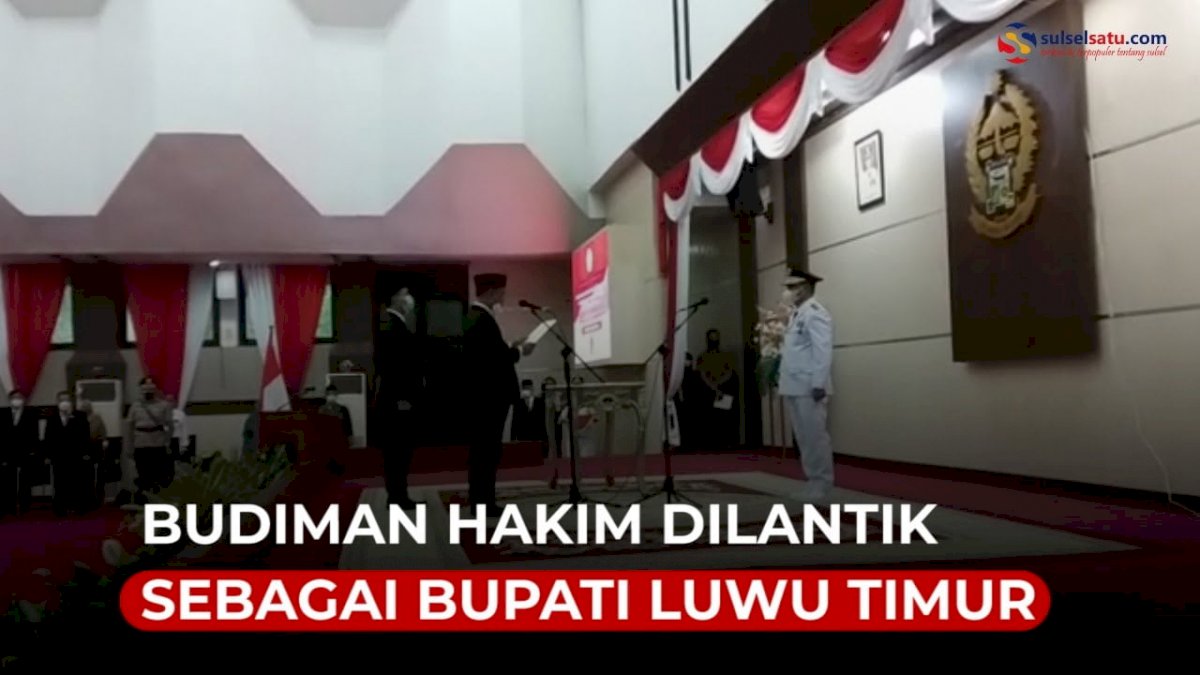 VIDEO: Budiman Hakim Dilantik Sebagai Bupati Luwu Timur