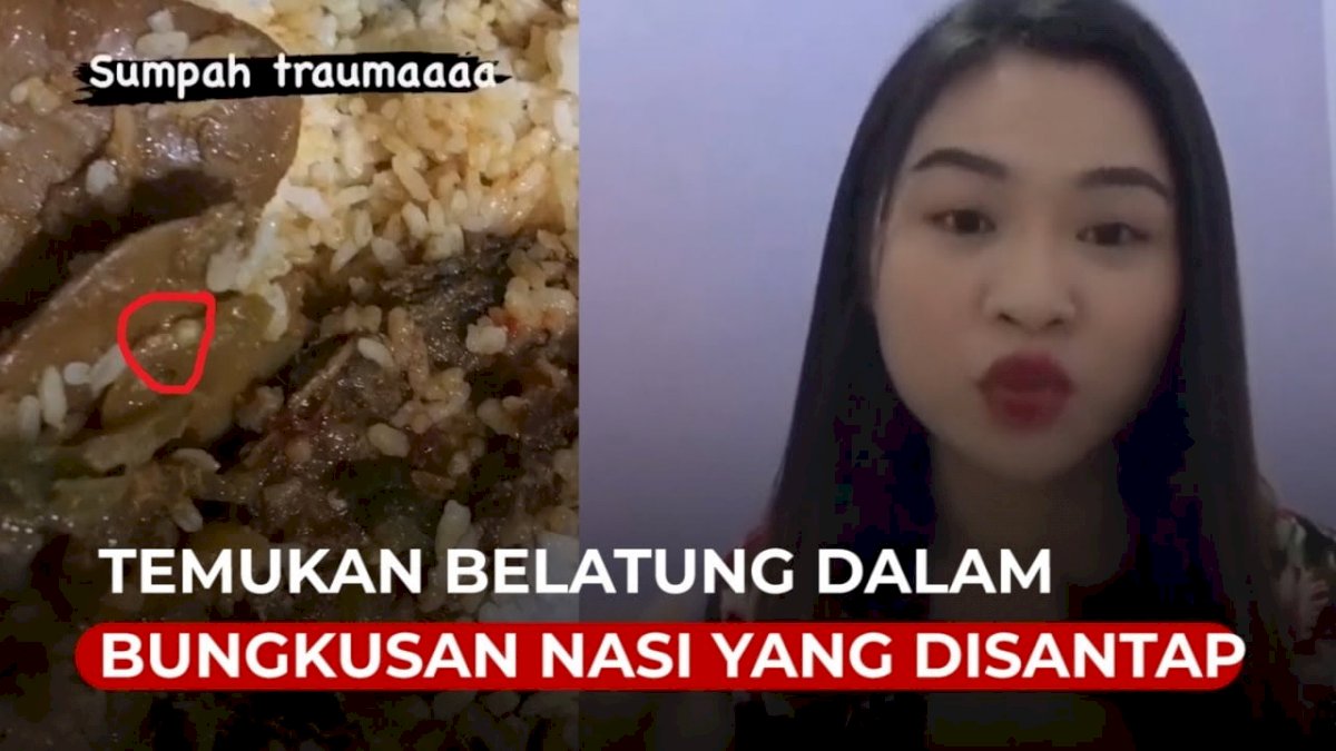 VIDEO: Viral, Wanita Ini Temukan Banyak Belatung dalam Bungkusan Nasi yang Disantap