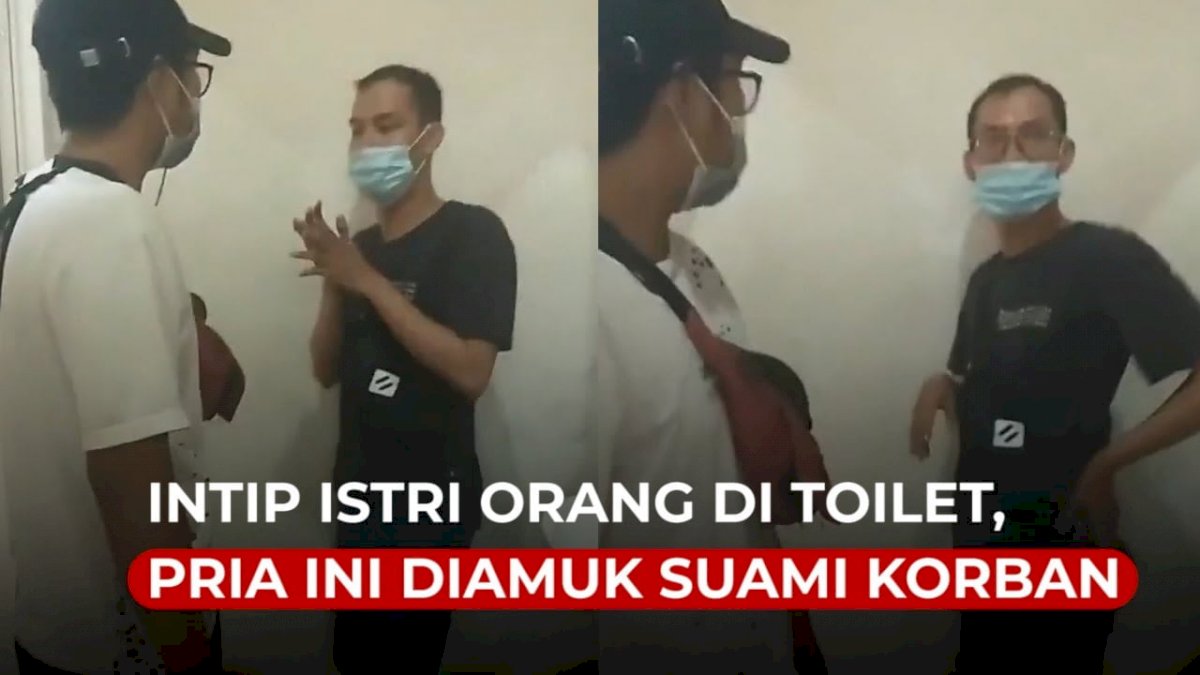 VIDEO: Intip Istri Orang di Toilet, Pria Ini Diamuk Suami Korban