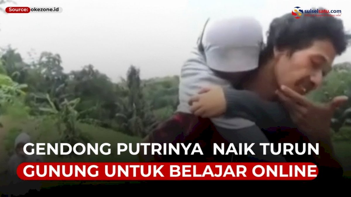 VIDEO: Seorang Ayah Gendong Putrinya Naik Turun Gunung, Sambil Bawa Tabung Oksigen