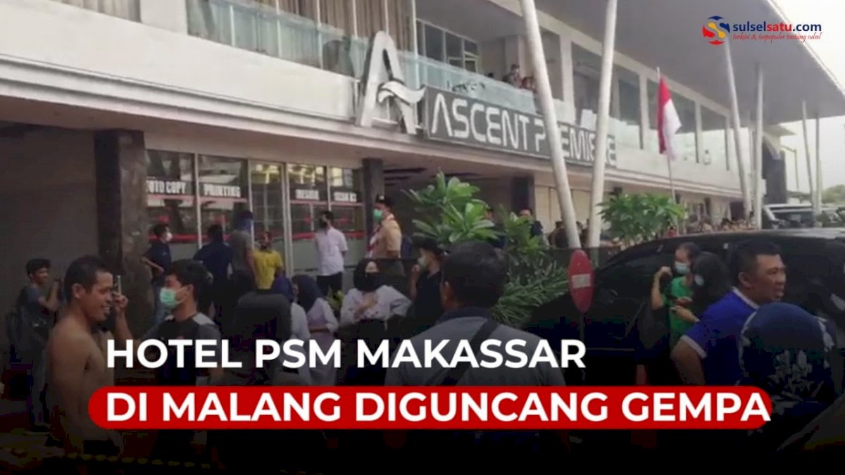 VIDEO: Hotel PSM Makassar dan Barito Putera di Malang Diguncang Gempa 6.7 SR