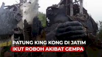VIDEO: Patung King Kong di Wahana Park Group Roboh Akibat Gempa