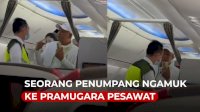 VIDEO: Heboh, Seorang Penumpang Ngamuk ke Pramugara Pesawat