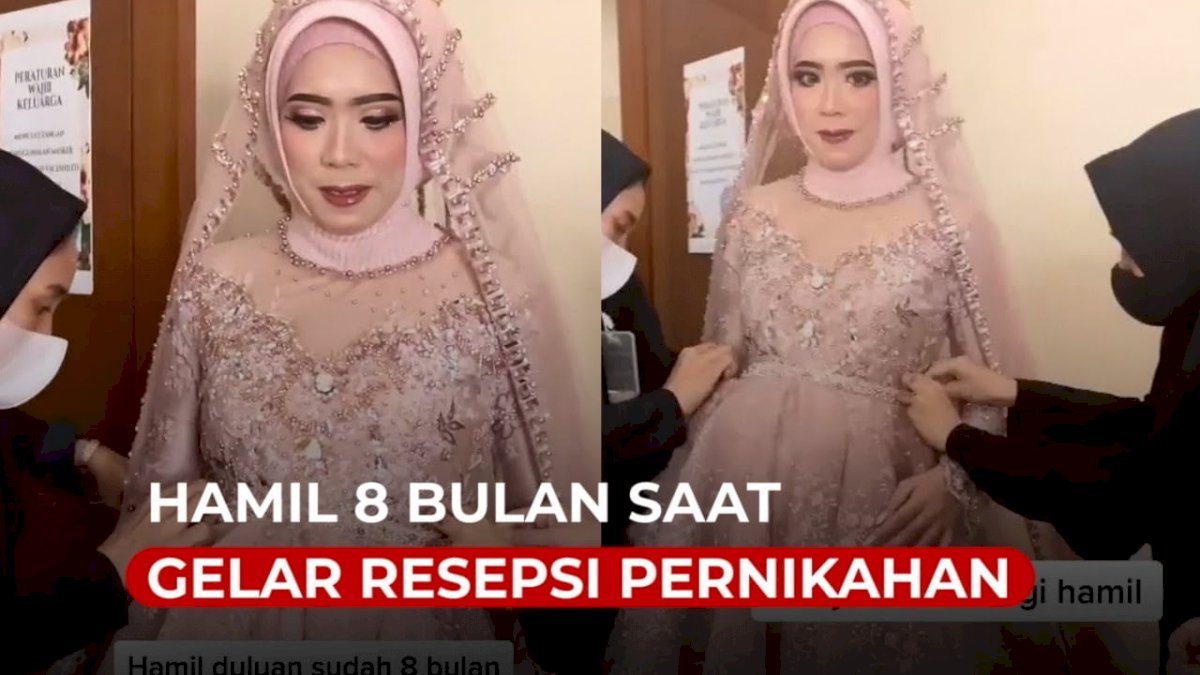 VIDEO: Viral, Pengantin Hamil 8 Bulan Saat Gelar Resepsi