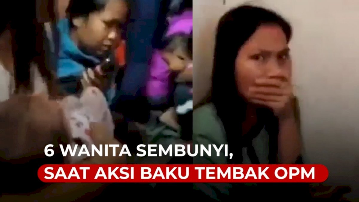VIDEO: 6 Wanita Sembunyi di Kamar Mandi Saat OPM dan TNI-Polri Baku Tembak