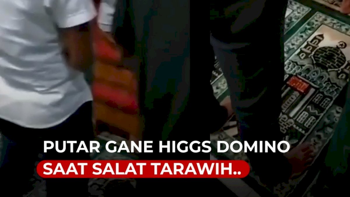 VIDEO: Viral, Pria Ini Salat Tarawih Sambil Putar Game Higgs Domino