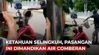 VIDEO: Ketahuan Selingkuh, Pasangan Ini Dimandikan Air Comberan