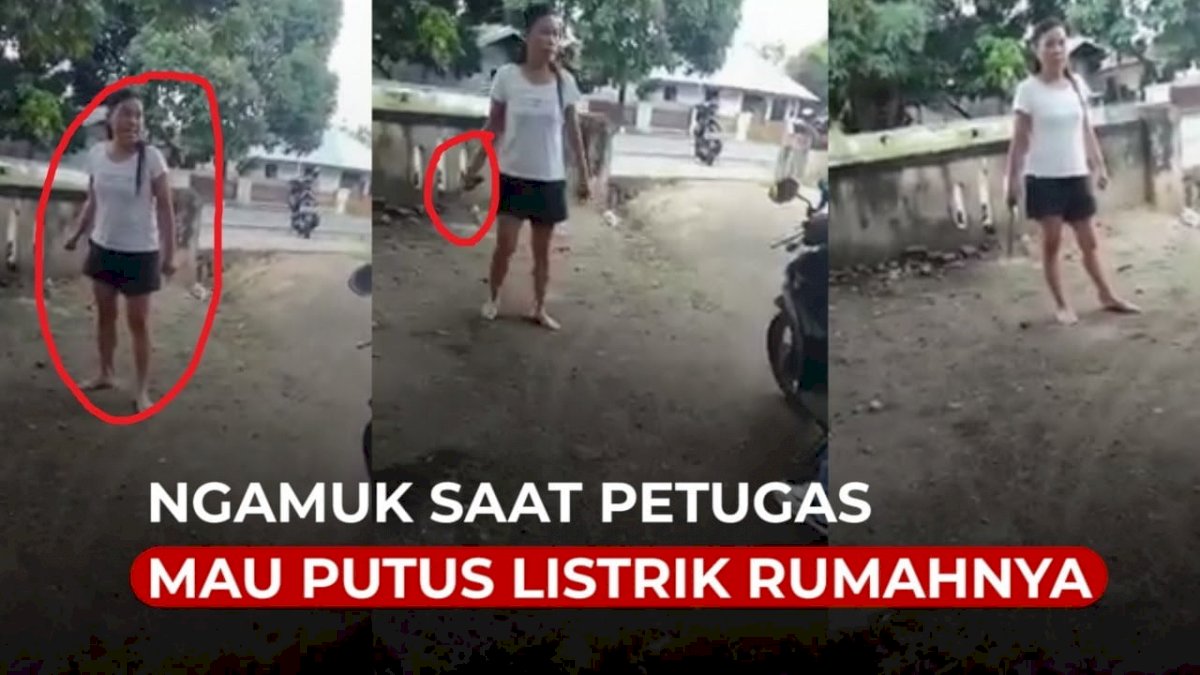 VIDEO: Aliran Listriknya Mau Diputus PLN, Wanita Ini Ngamuk ke Petugas