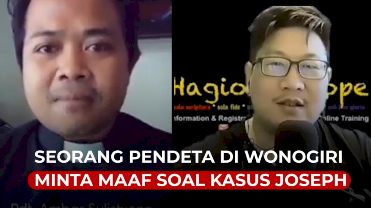 VIDEO: Mewakili Umat Kristen, Seorang Pendeta di Wonogiri Minta Maaf Soal Kasus Joseph
