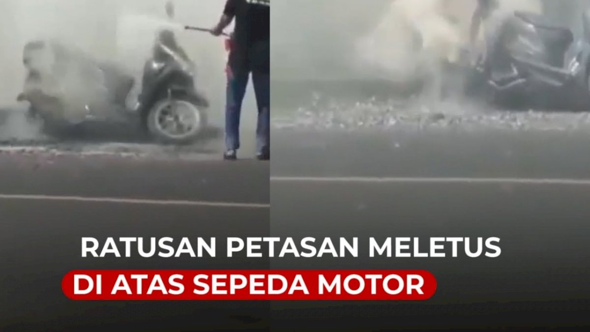 VIDEO: Viral, Ratusan Petasan Meletus di Atas Sepeda Motor