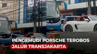 VIDEO: Masuk Jalur TransJakarta, Pengemudi Porsche Malah Suruh Sopir Bus Mundur