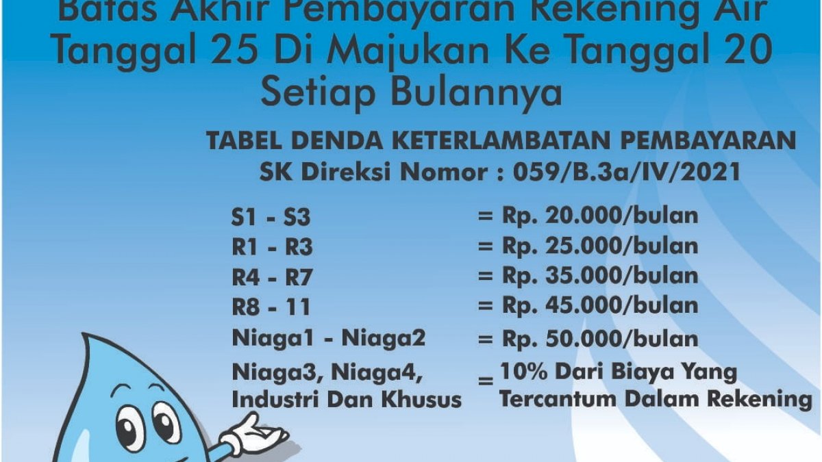 Perumda Air Minum Makassar Rilis Tarif Baru Denda Tunggakan Air