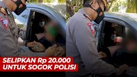 VIDEO: Kena Tilang, Pengendara Ini Selipkan Uang Rp 20.000 Untuk Sogok Petugas