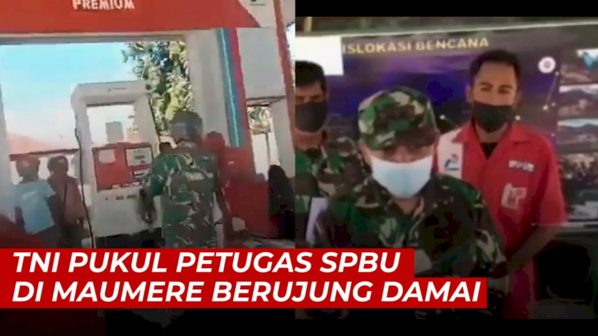 VIDEO: Oknum TNI Tampar Petugas SPBU di Maumere Berujung Damai