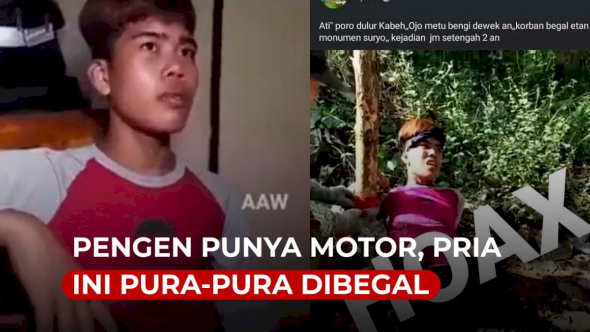 VIDEO: Pengen Punya Motor, Pria Ini Pura-pura Jadi Korban Begal