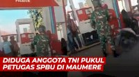 VIDEO: Viral, Oknum Diduga Anggota TNI Pukul Petugas SPBU di Maumere