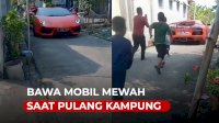 VIDEO: Bawa Mobil Mewah Saat Pulang Kampung, Perantau Ini Curi Perhatian Warga