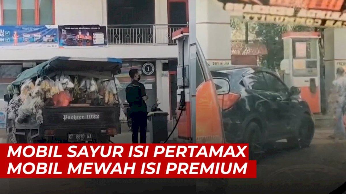 VIDEO: Viral, Mobil Pick-Up Isi Pertamax, Mobil Mewah Malah Antre Isi Premium