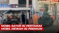 VIDEO: Viral, Mobil Pick-Up Isi Pertamax, Mobil Mewah Malah Antre Isi Premium