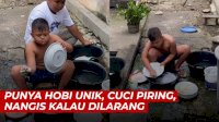 VIDEO: Bocah Ini Punya Hobi Unik, Cuci Piring dan Cuci Baju