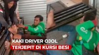 VIDEO: Viral, Kaki Driver Ojol Terjepit di Kursi Besi, Netizen: Banyak Tingkah Sih