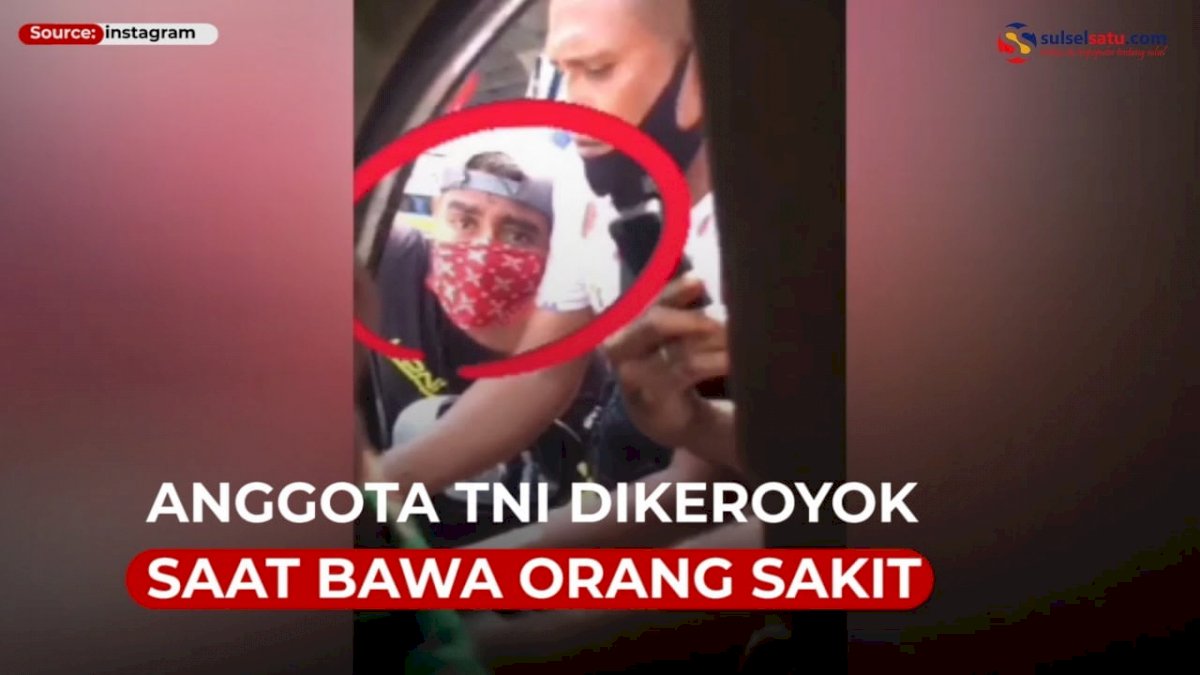 VIDEO: Anggota TNI Dikeroyok Saat Bawa Orang Sakit