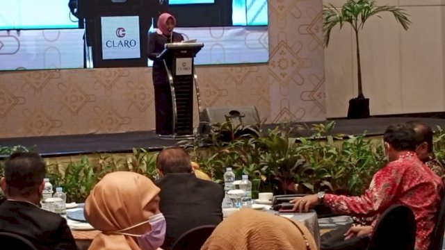 Apiaty Amin Syam membuka Rapat Koordinasi (rakor) Dewan Pendidikan Kota Makassar, di Hotel Grand Claro, Selasa (25/5/2021).